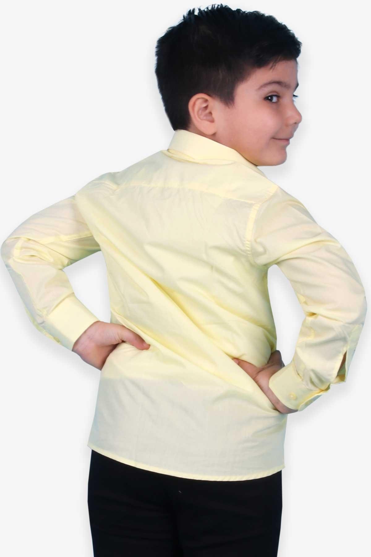 Erkek Çocuk Gömlek Basic Sarı (6-13 Yaş)