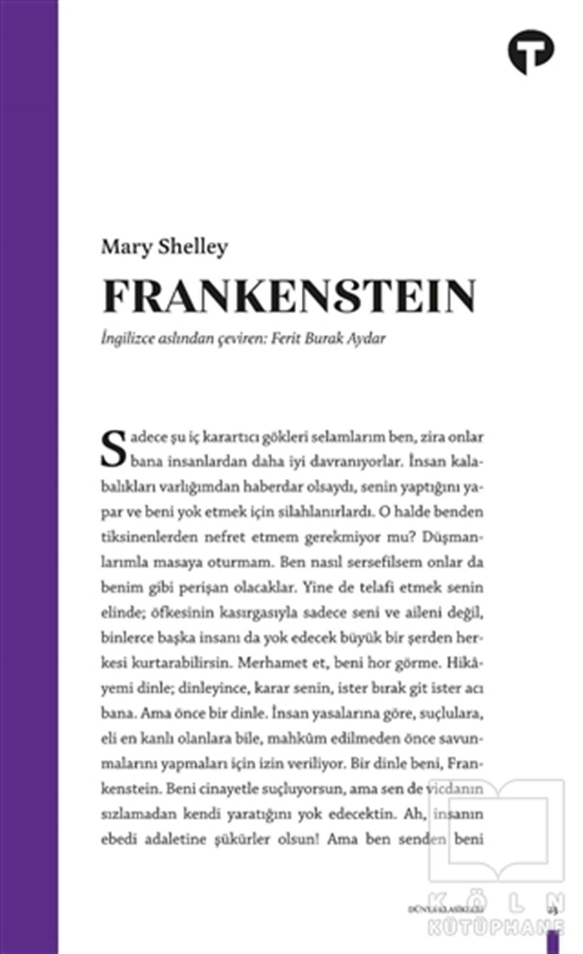 Mary ShelleyTürkçe RomanlarFrankenstein