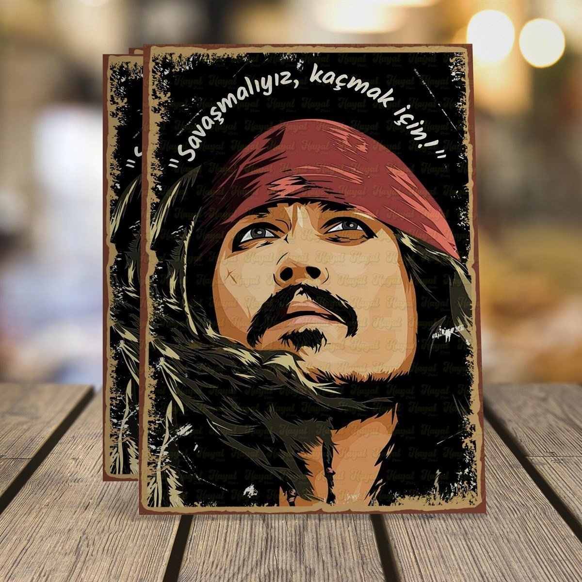 Jack Sparrow Ahşap Retro