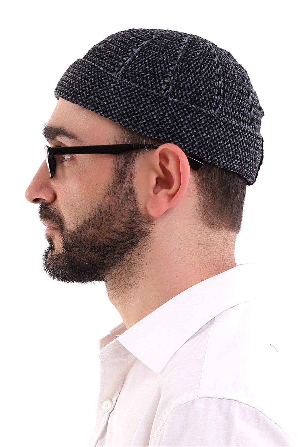 Kışlık Yün Takke -  Koyu Lacivert