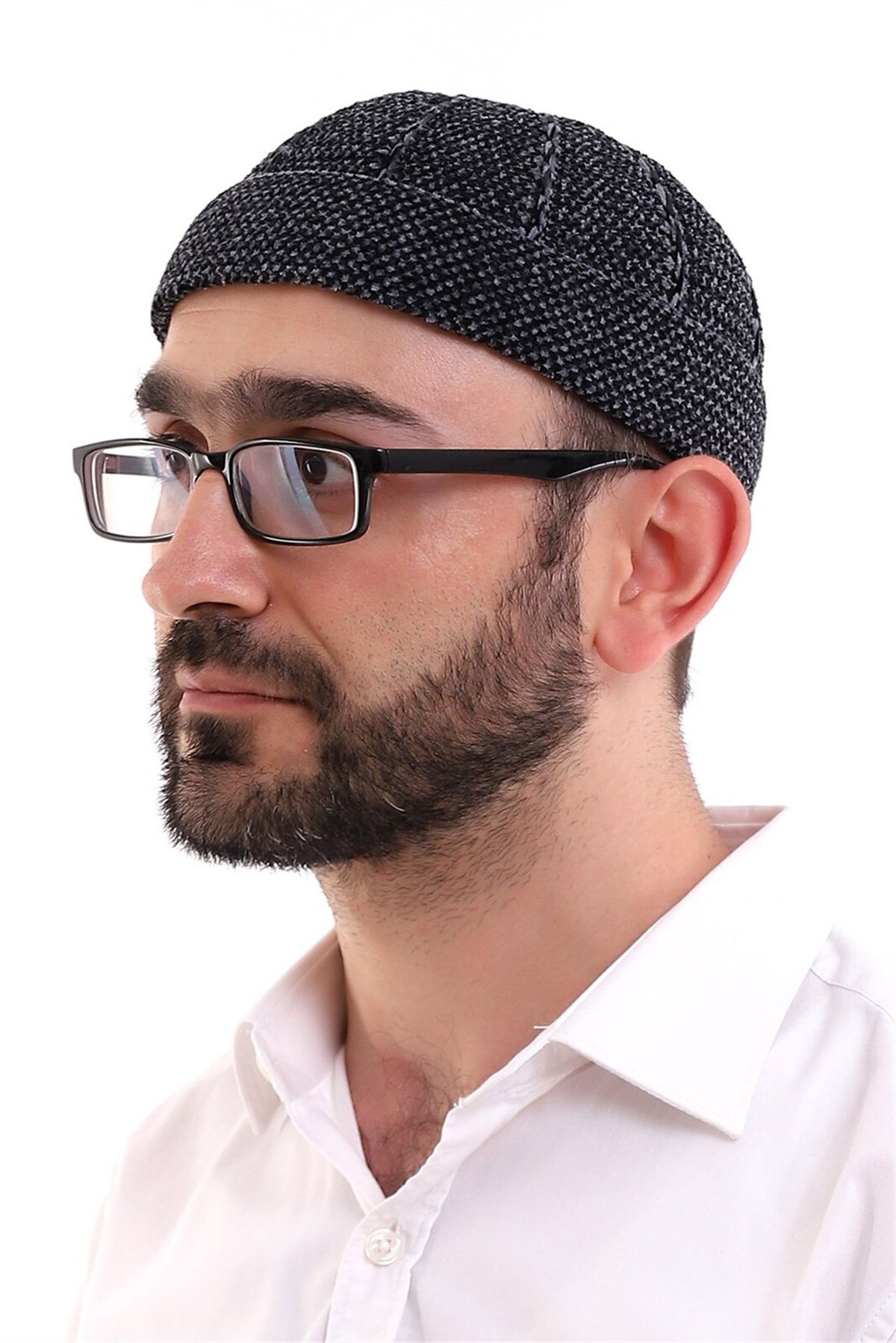 Kışlık Yün Takke -  Koyu Lacivert