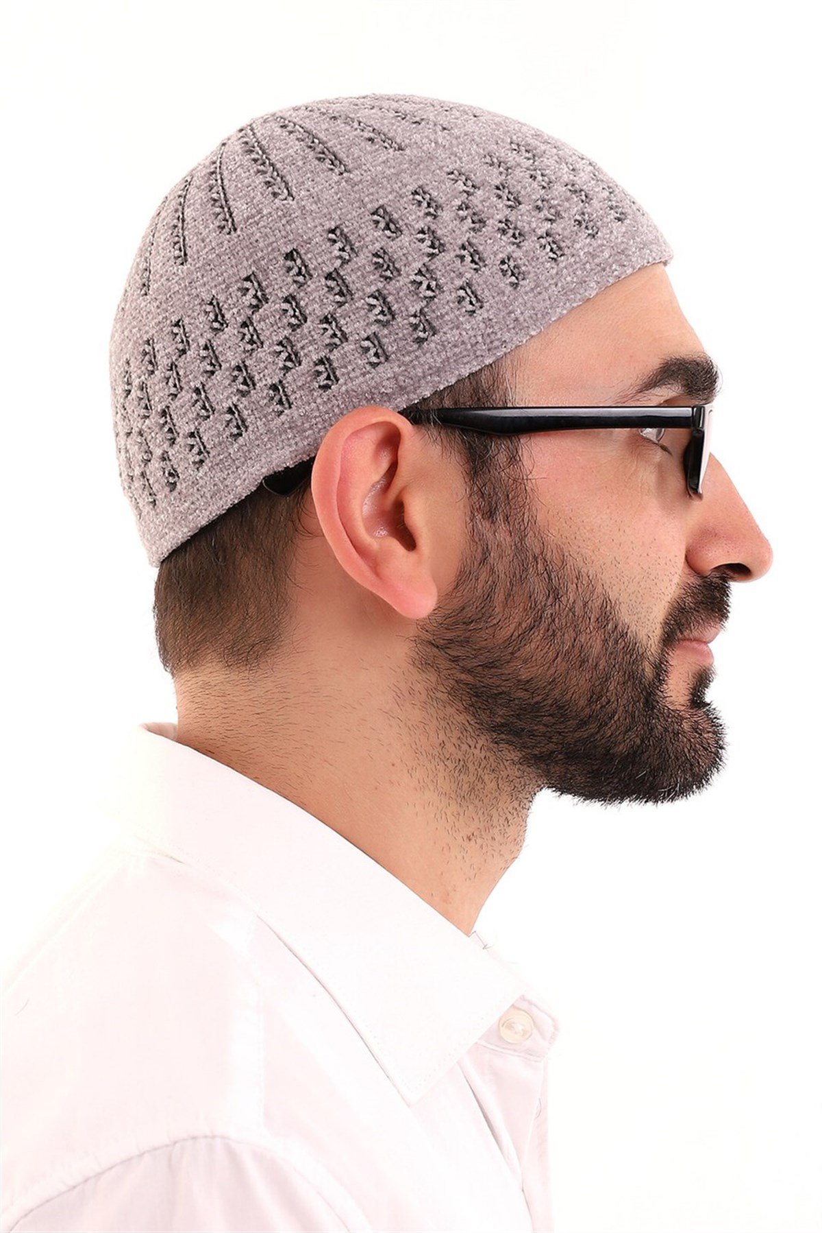 Kışlık Yün Takke - Gri