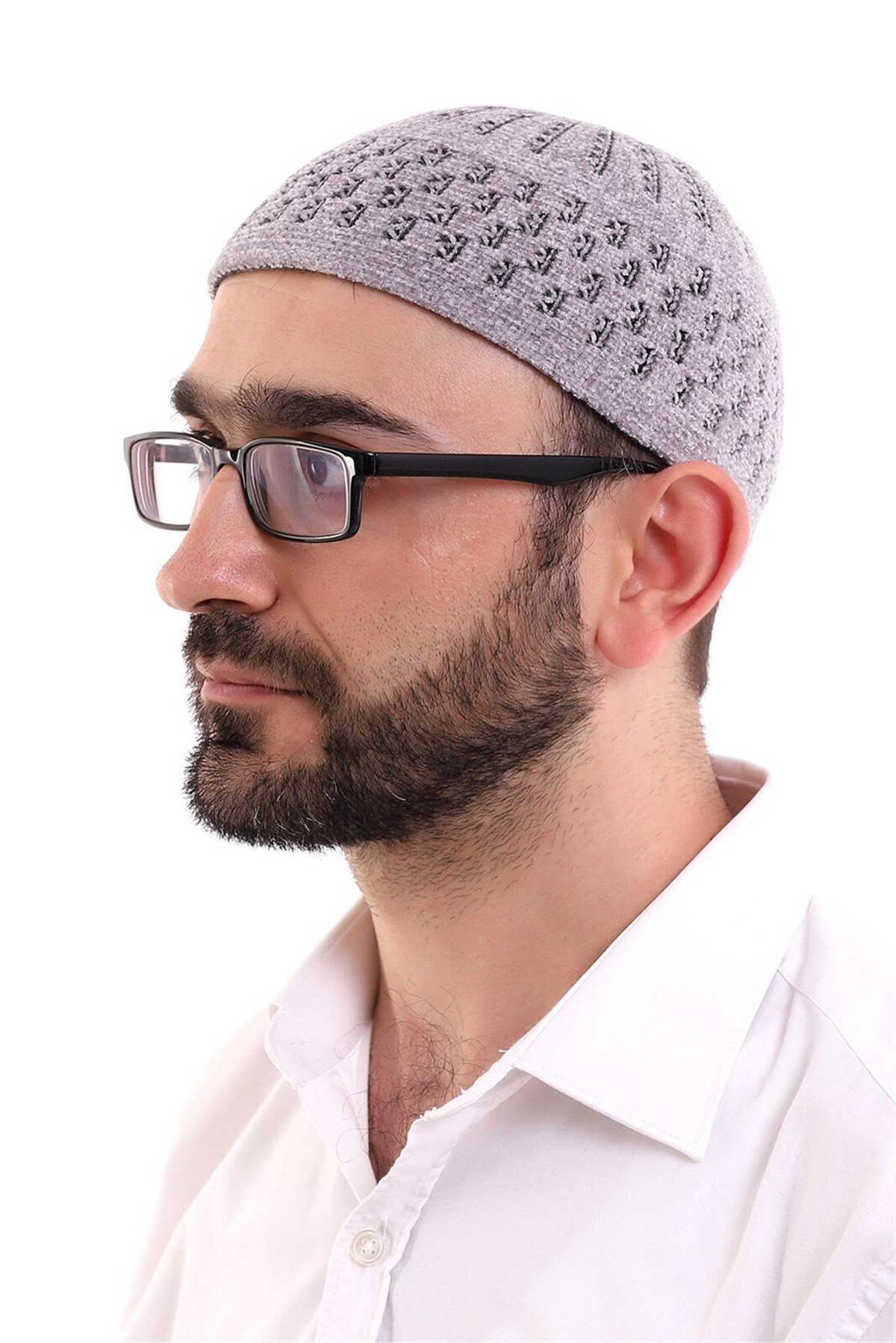 Kışlık Yün Takke - Gri