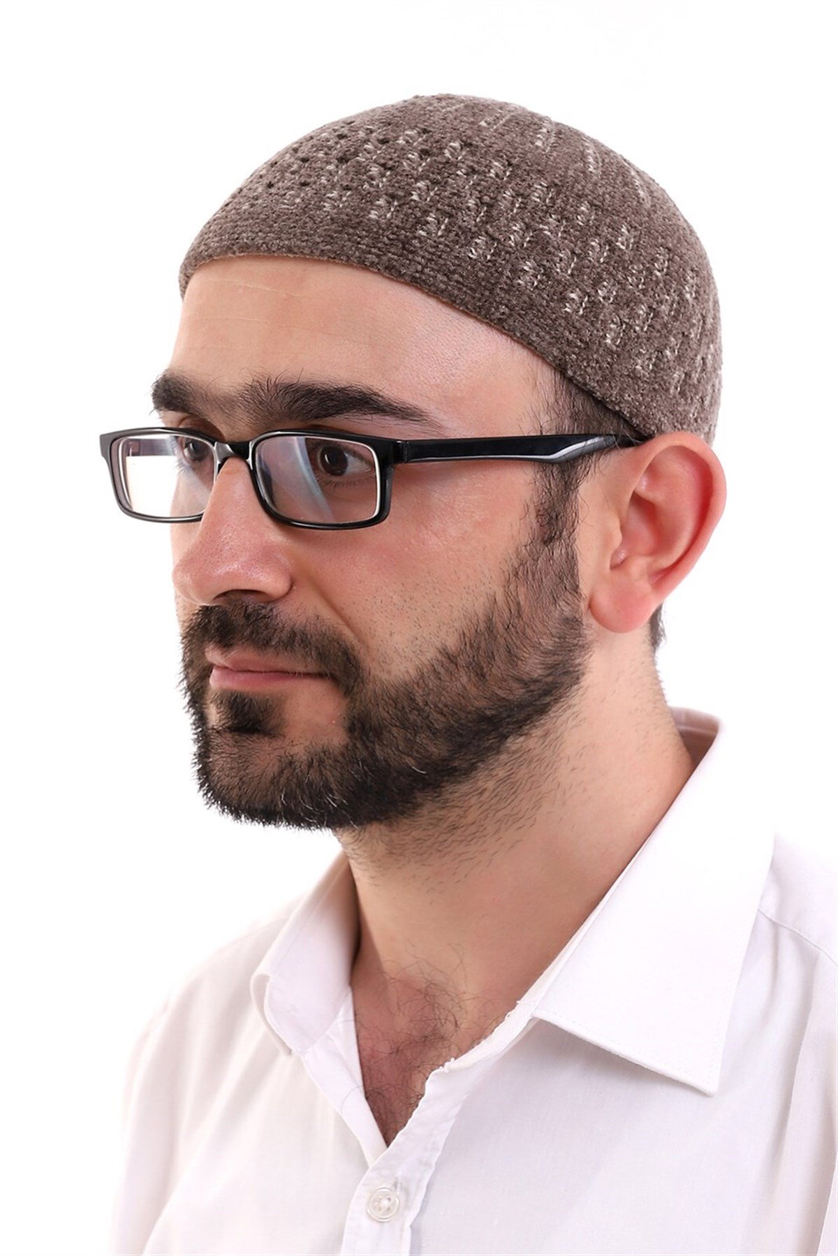 Kışlık Yün Takke - Kahverengi