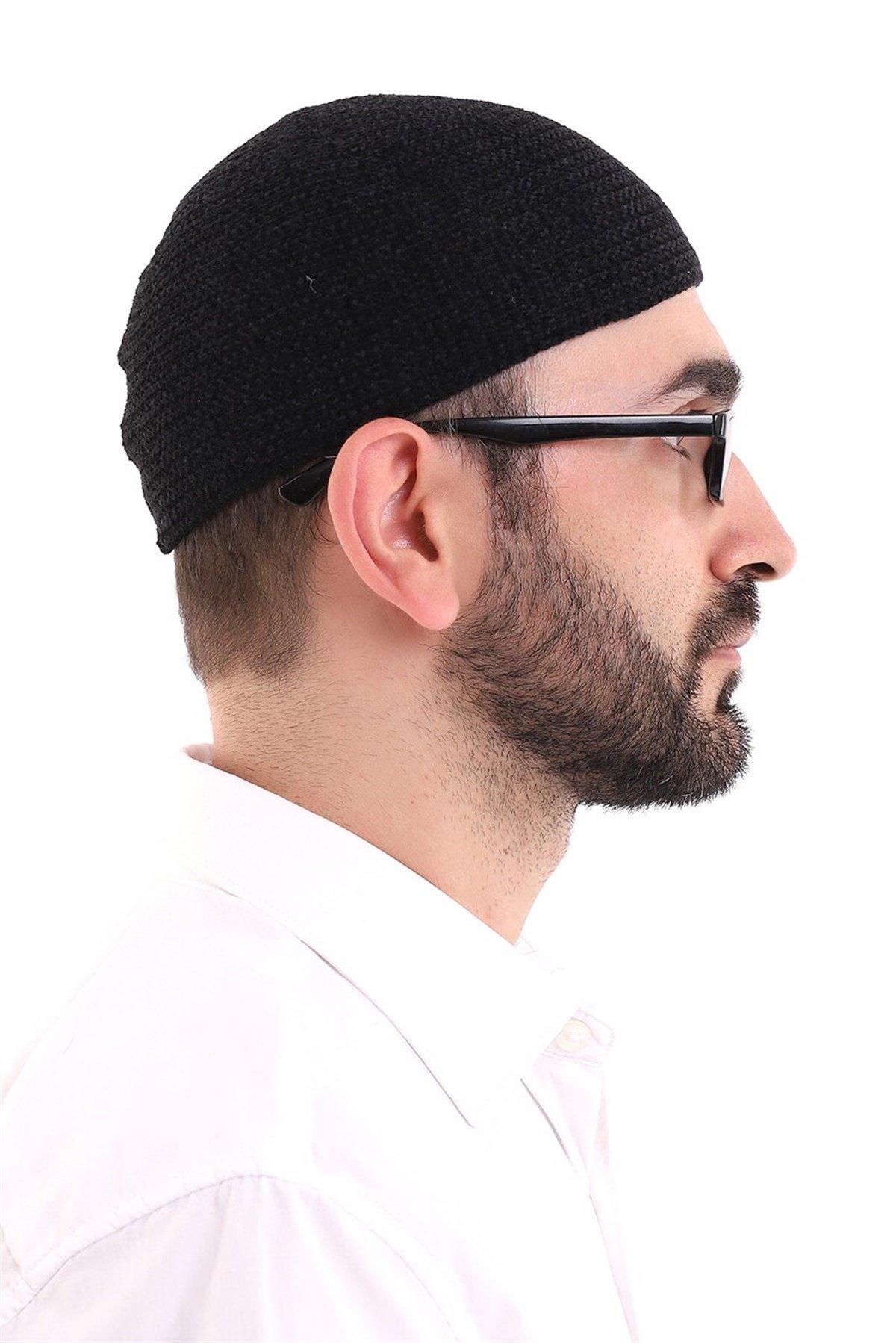 Kışlık Yün Takke- Koyu Siyah