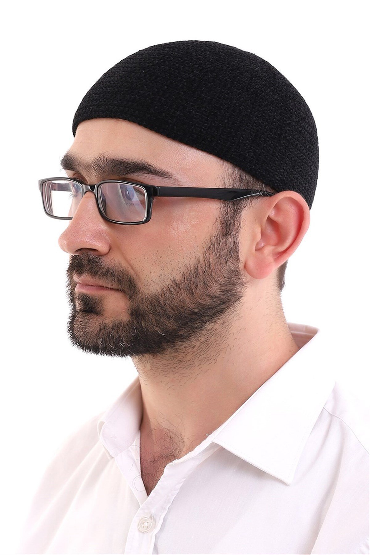 Kışlık Yün Takke- Koyu Siyah