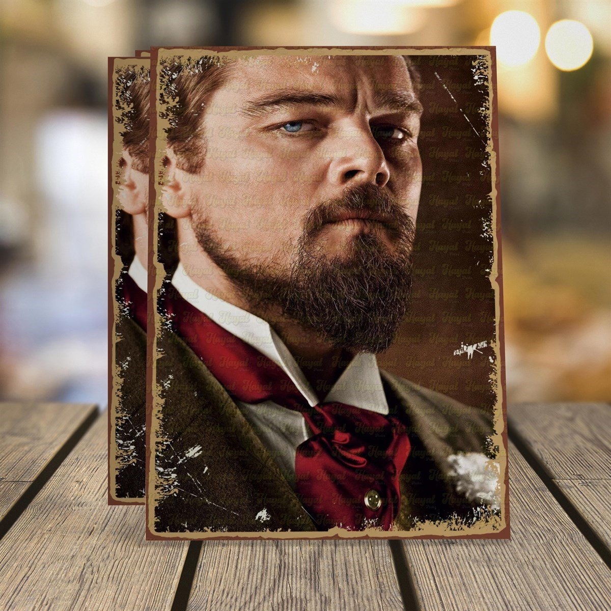 Leonardo Di Caprio 2 Ahşap Retro