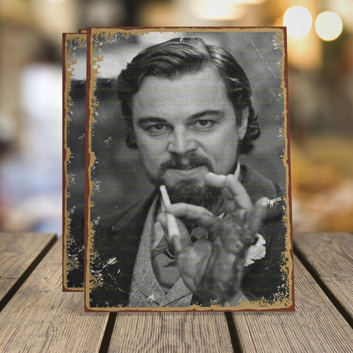 Leonardo Di Caprio Ahşap Retro