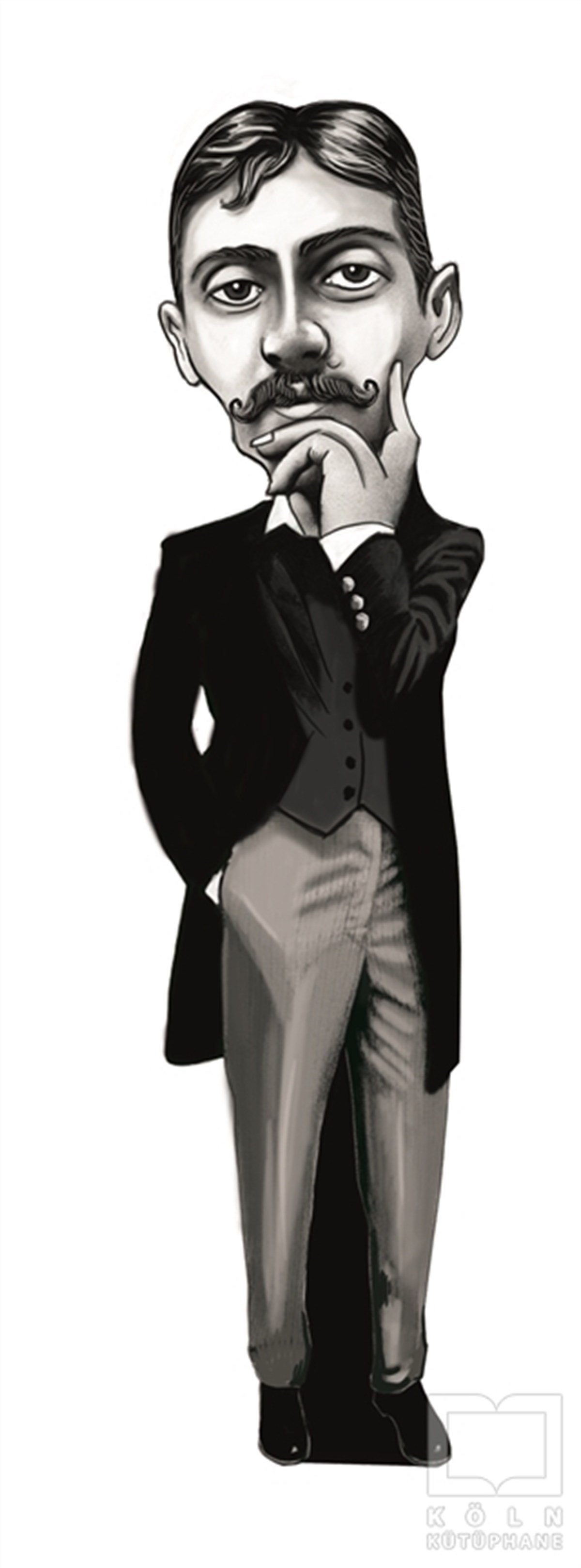 Köln KütüphaneDiğerMarcel Proust (Karikatür) - Ayraç
