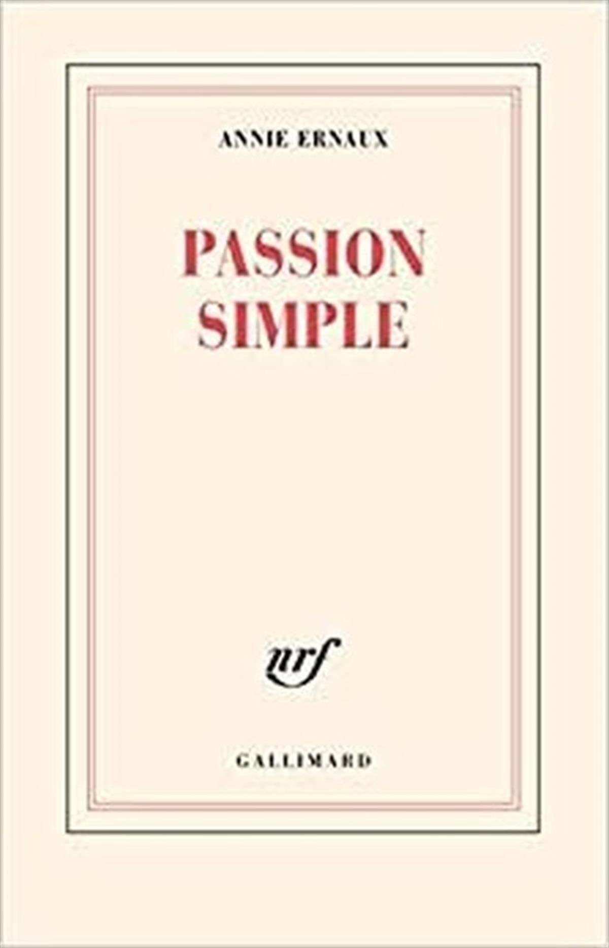 Annie ErnauXFrenchPASSION SIMPLE