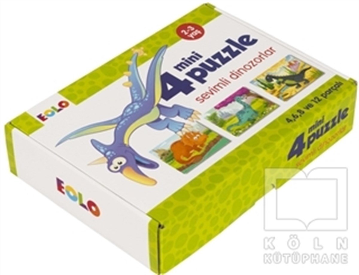 Köln KütüphaneZeka GelişimiSevimli Dinozorlar - 4 Mini Puzzle