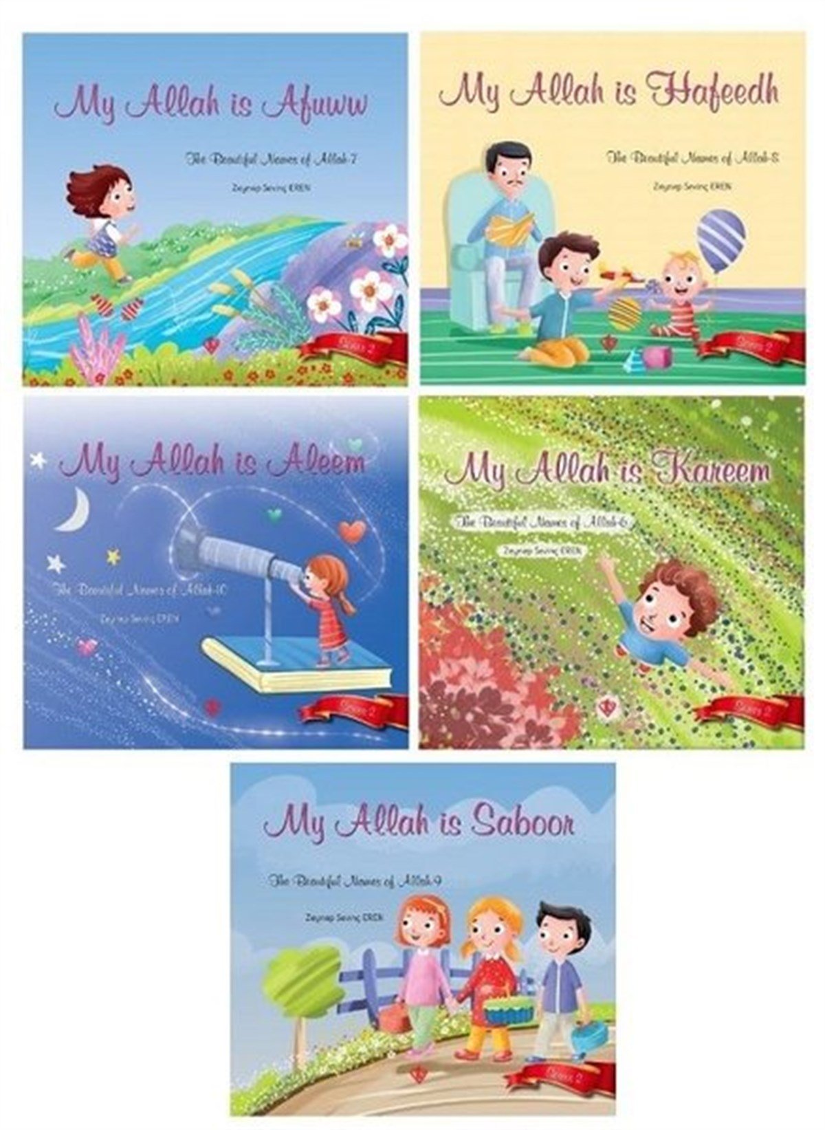 Zeynep Sevinç ErenIslami Çocuk KitaplariThe Beautiful Names of Allah 1-5 Book Set