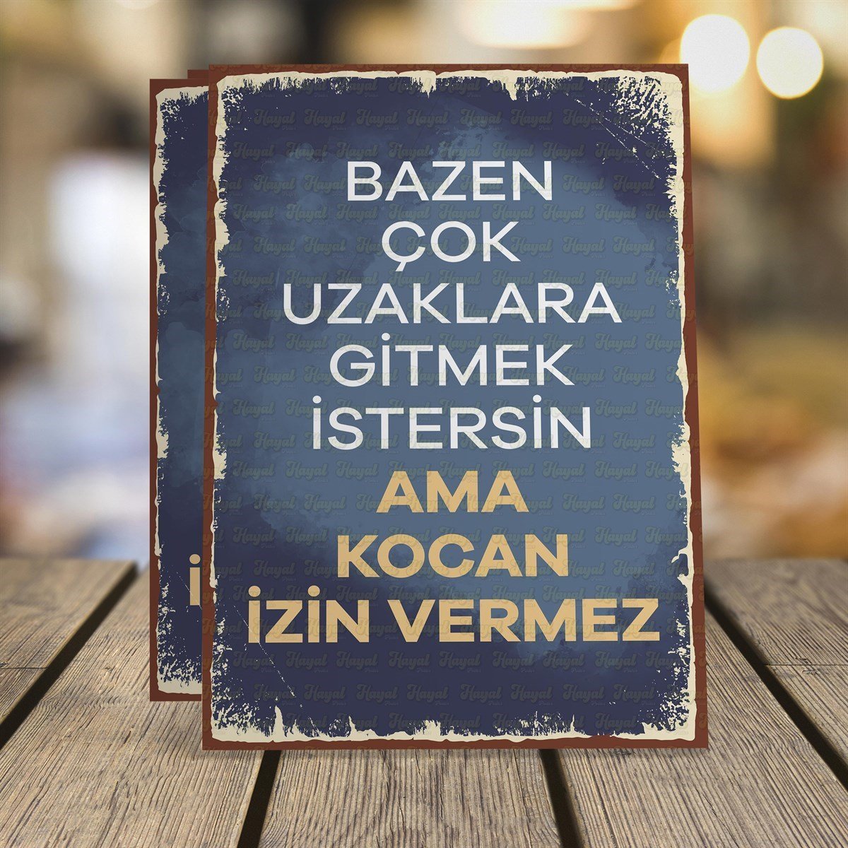 Uzaklara Gitmek İstersin Ahşap Retro