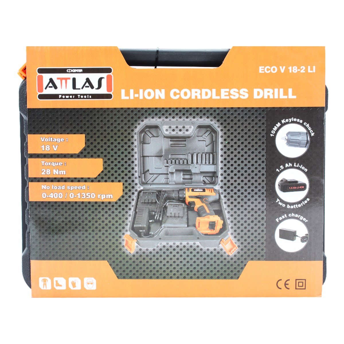 ATTLAS ECO V 18-2Lİ AKÜLÜ MATKAP VİDALAMA ÇİFT AKÜLÜ A0104034