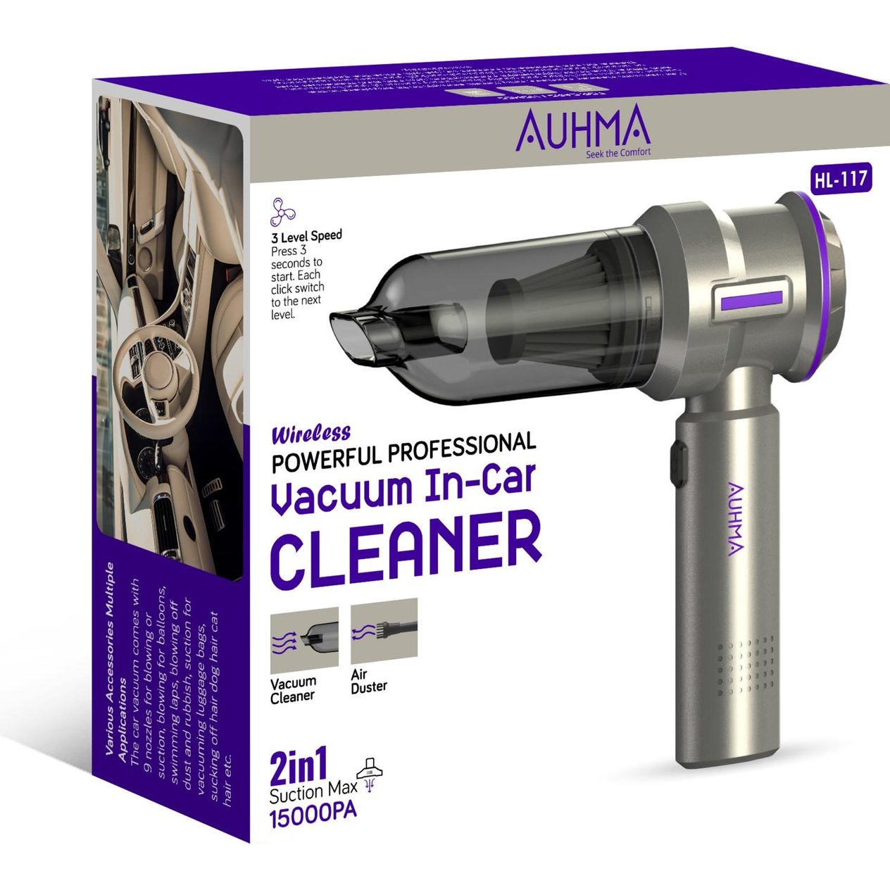 Auhma HL-117 Oto Süpürge Sarjlı - 06405
