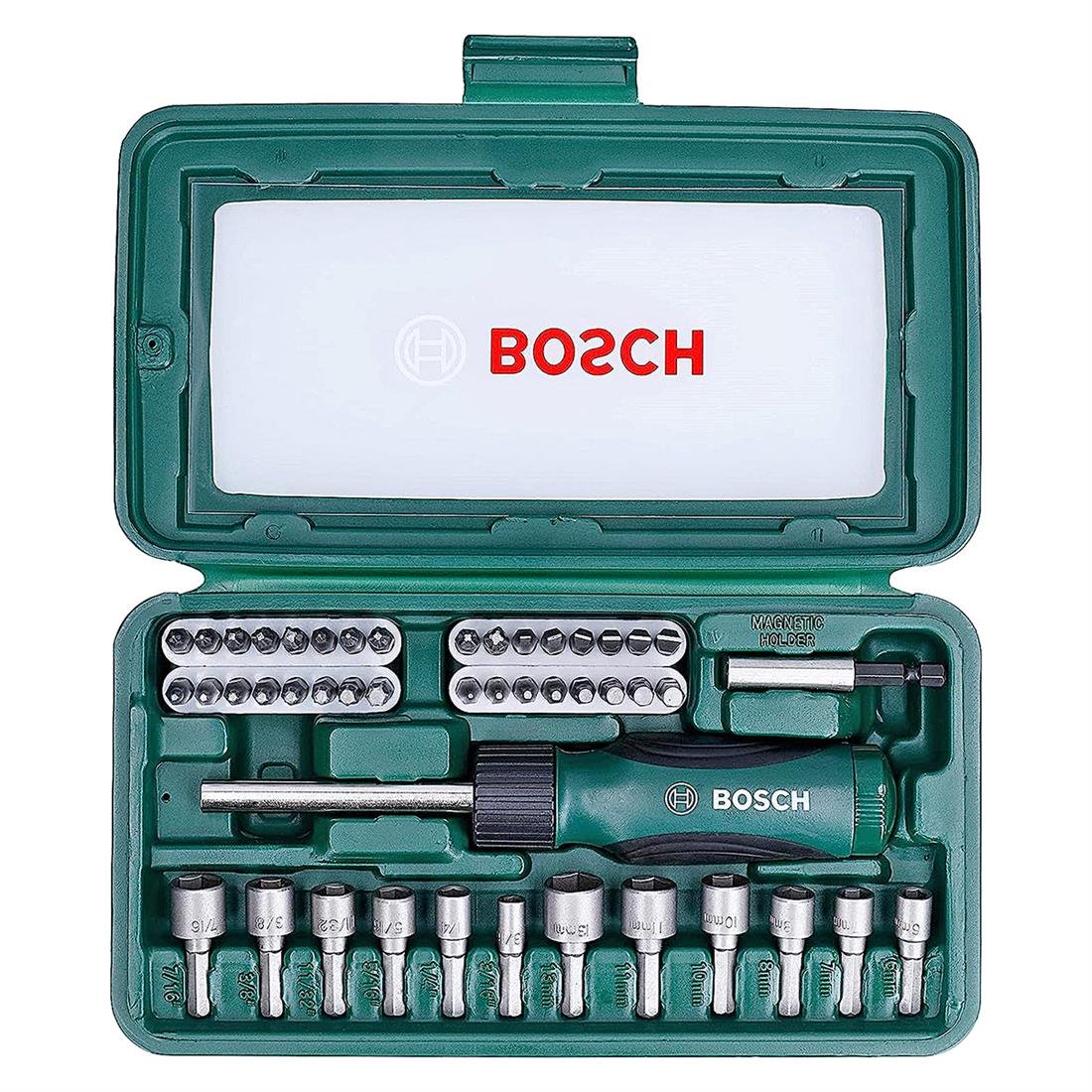 Bosch 46 Parça Cırcır Tornavidalı Vidalama ve Lokma Uçlu Aksesuar Seti - 2607019504