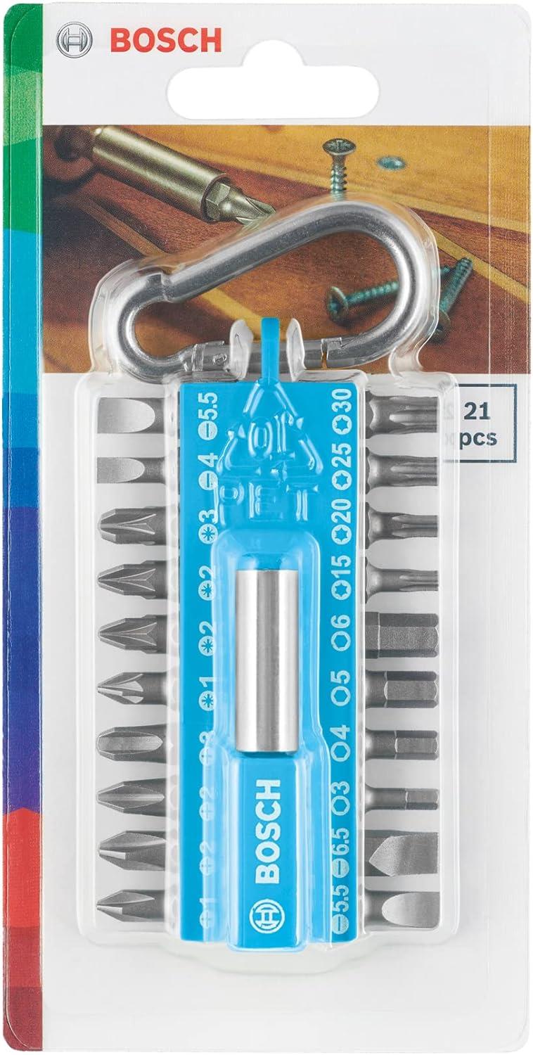 Bosch DIY-P 21 Parça Vidalama Ucu Seti (Mavi) - 2607002822