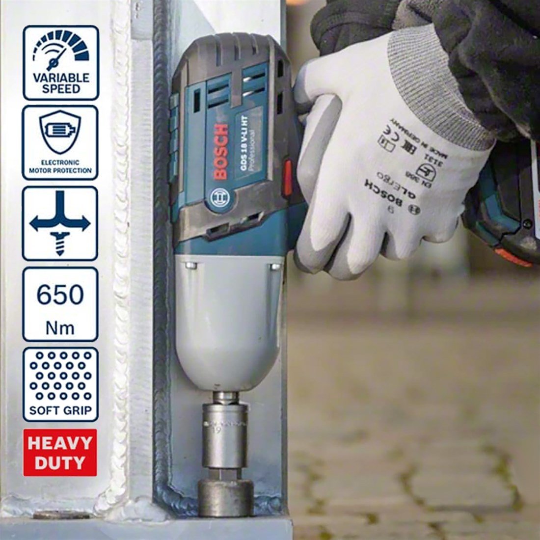 Bosch GDS 18V-LI HT Akülü Somun Sıkma (SOLO) - 06019b1300