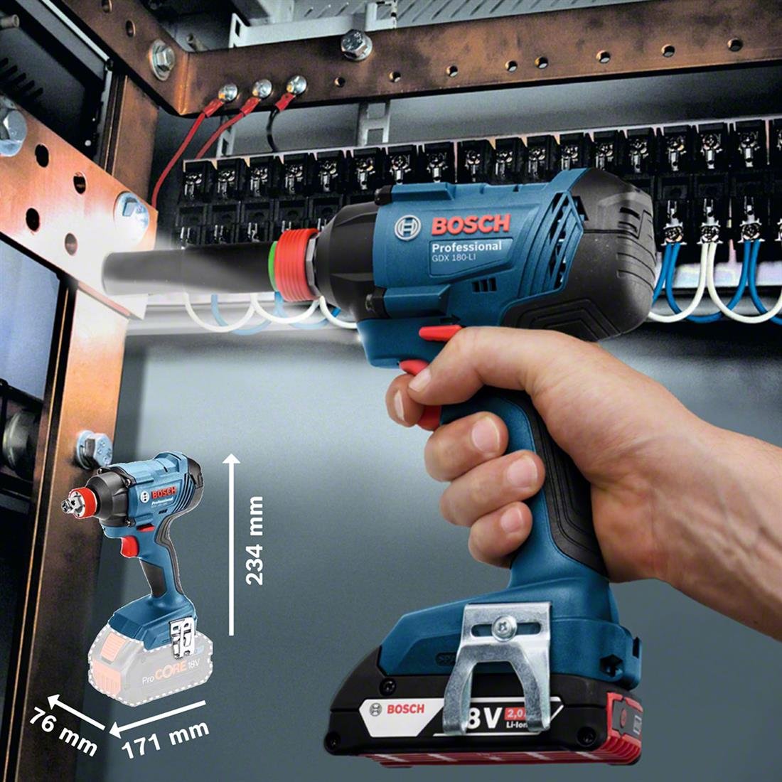 Bosch GDX 180-LI Akülü Somun Sıkma (SOLO) - 06019g5226