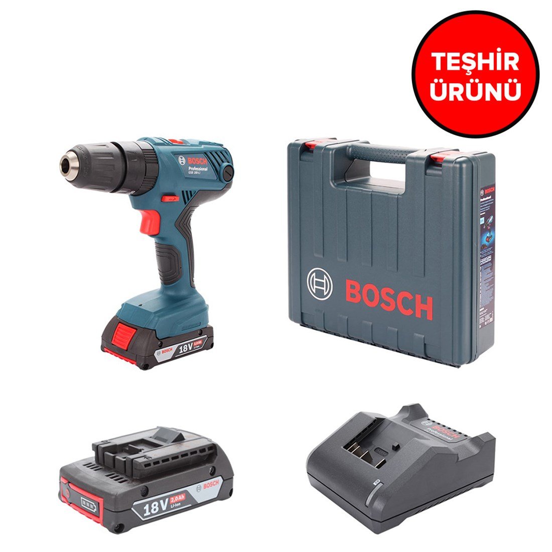 BOSCH Gsb 180-Lİ Çift Akülü Darbeli Matkap 2 Ah - 06019f8307