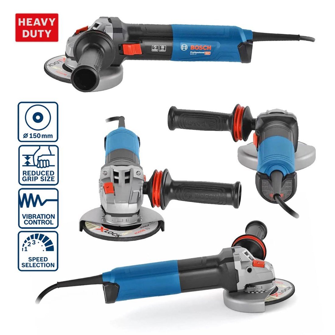 Bosch GWS 17-150 S Avuç Taşlama - 06017D0600