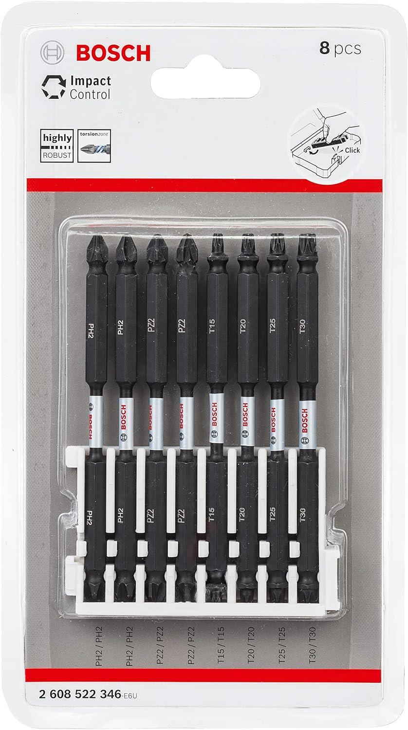 Bosch ImpactC Vidalama Çift Uç 110mm Set 8'li - 2608522346