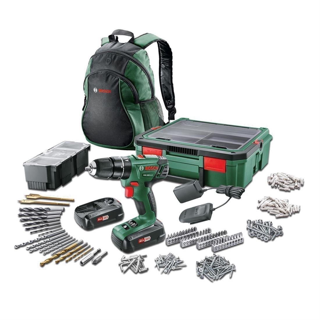 Bosch PSB 1800 LI-2 Çift Akülü Darbeli Delme/Vidalama + SystemBox - 06039A330K
