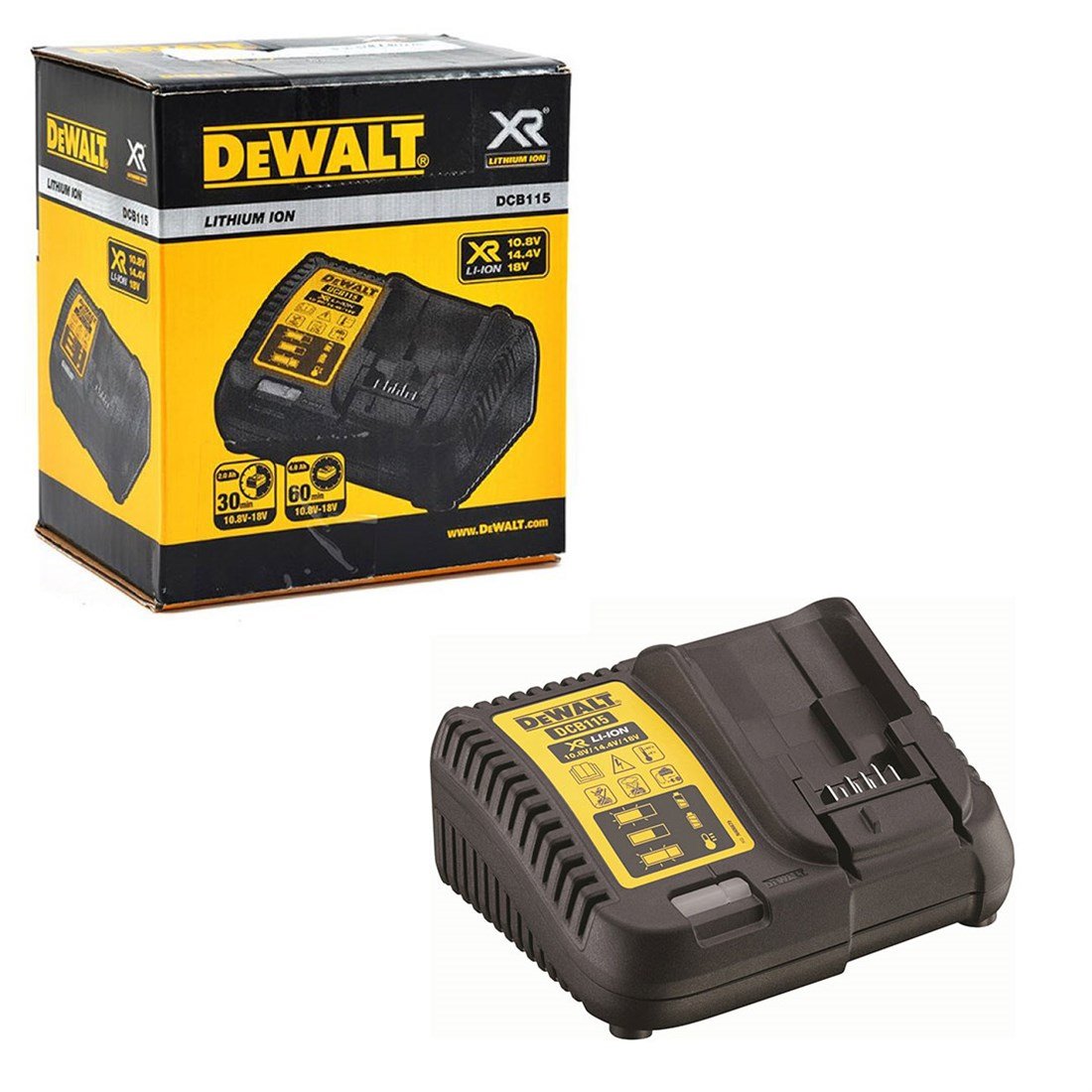 Dewalt 10,8V-18V Li-on Şarj cihazı (Set) - DCB115