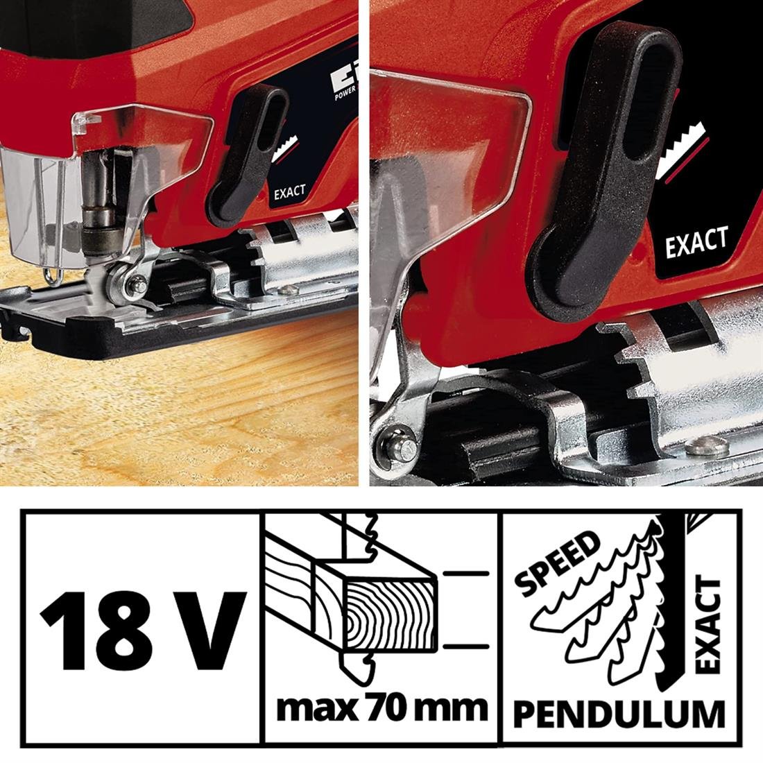 Einhell TC-JS 18 Li-Solo, Akülü Dekupaj Testere - 4321209