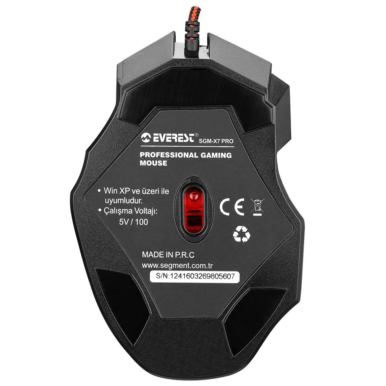 Everest SGM-X7 PRO Silver 2in1 7200dpi Makrolu Oyuncu Mouse +Gaming Mouse Pad - 22781
