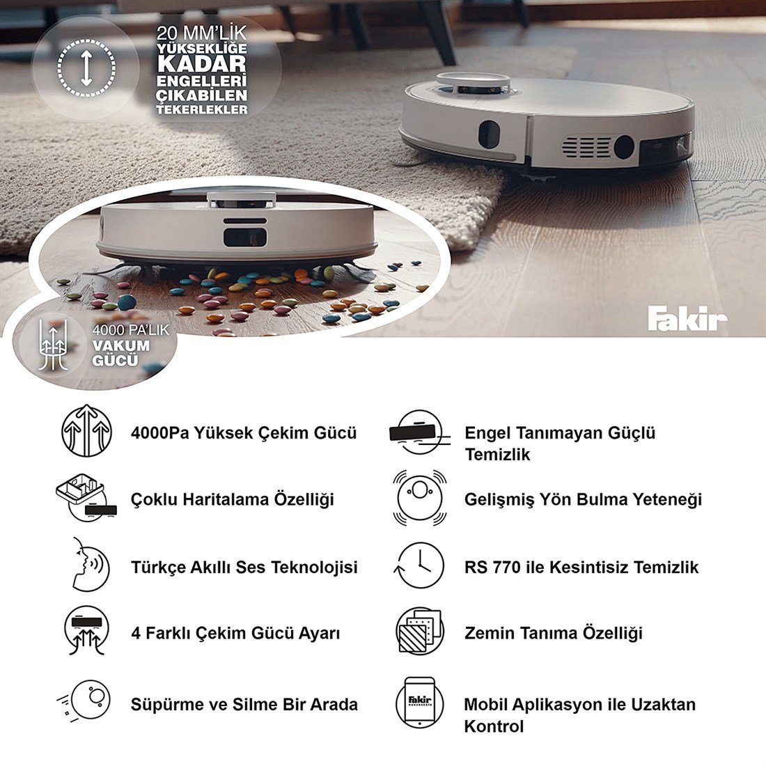 Fakir Robert RS 770 Robot Süpürge - 41004390