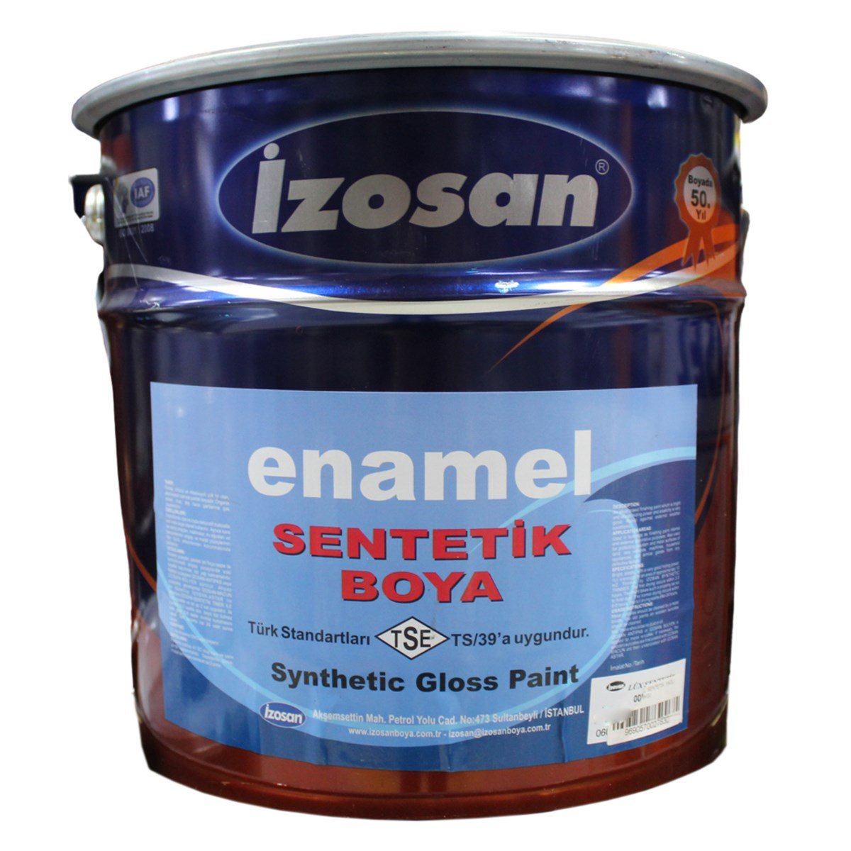 İZOSAN ENAMEL SENTETİK YAĞLI BOYA SİYAH (18KG)