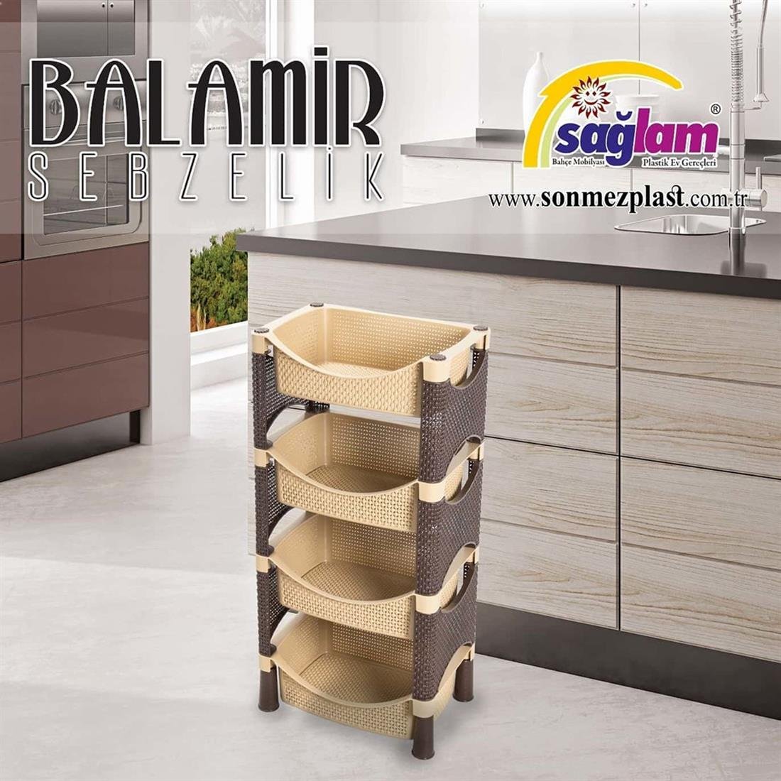 Sağlam 609 Balamir Kare 4 Katlı Raf
