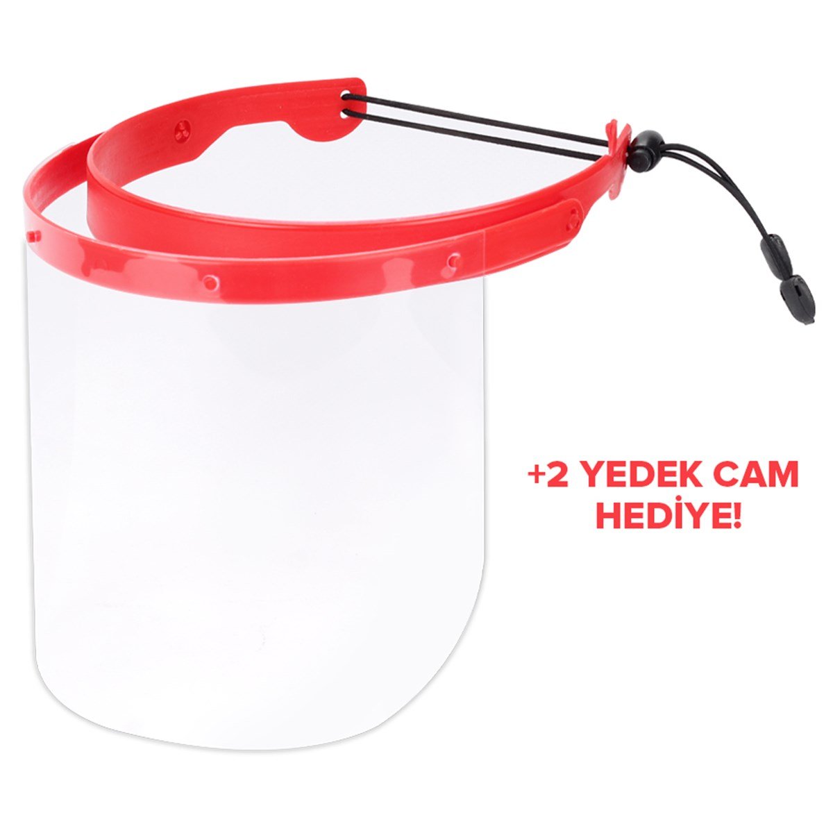Siper Yüz Koruyucu Şeffaf Maske + 2 Yedek