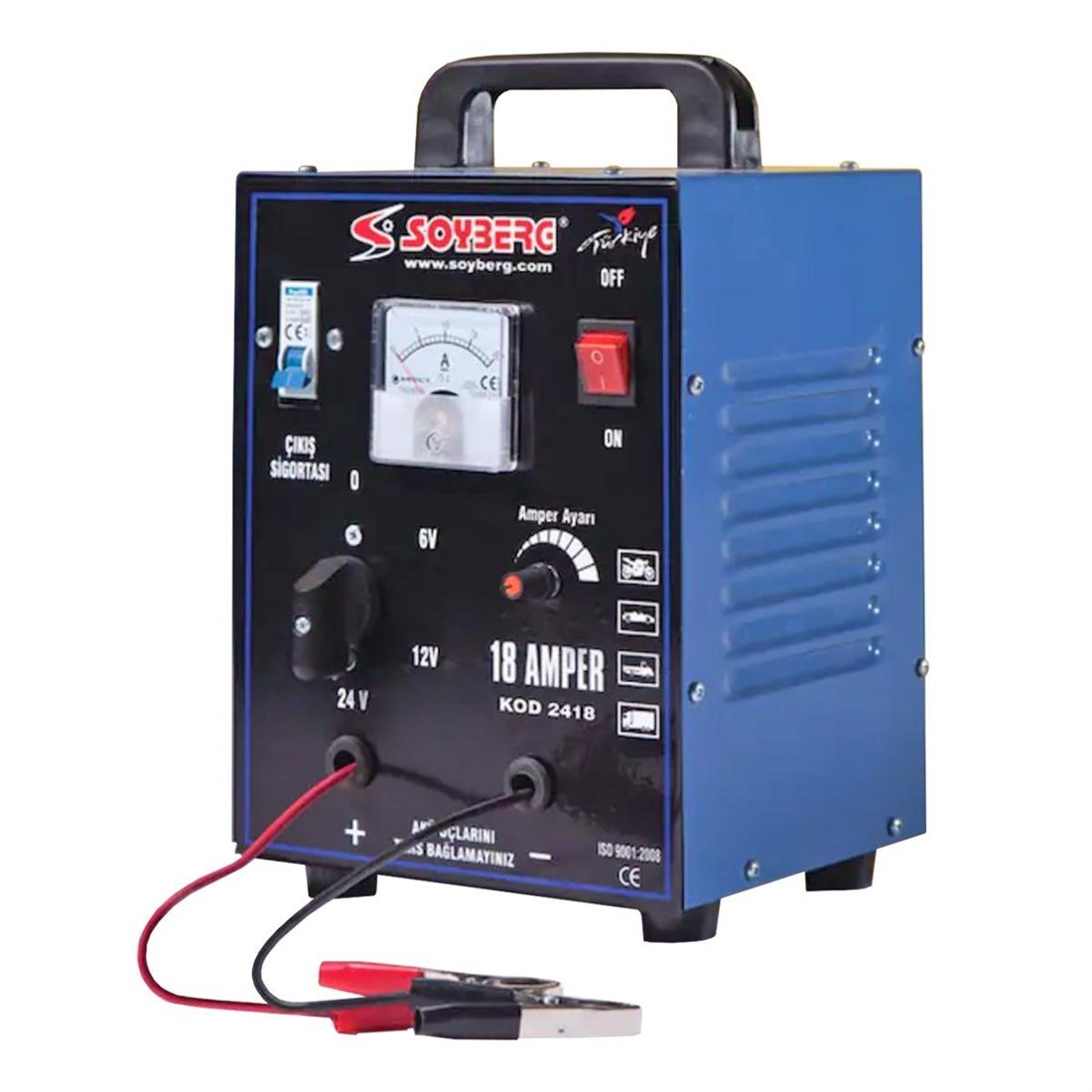 Soyberg 24Volt 18Amper 2 Akü Şarj Cihazı - SOY-2418M