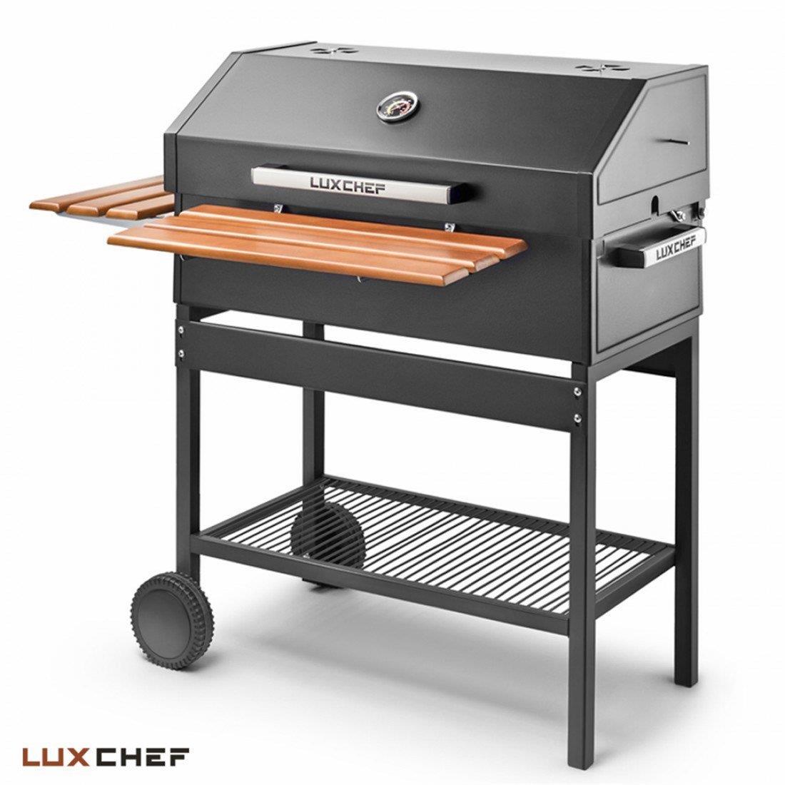 TEŞHİR Luxchef LC80 Barbekü Mangal+Kılıf+Önlük+BBQ Eldiveni
