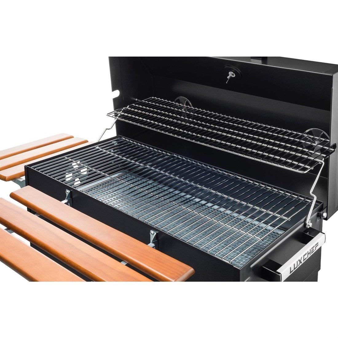 TEŞHİR Luxchef LC80 Barbekü Mangal+Kılıf+Önlük+BBQ Eldiveni