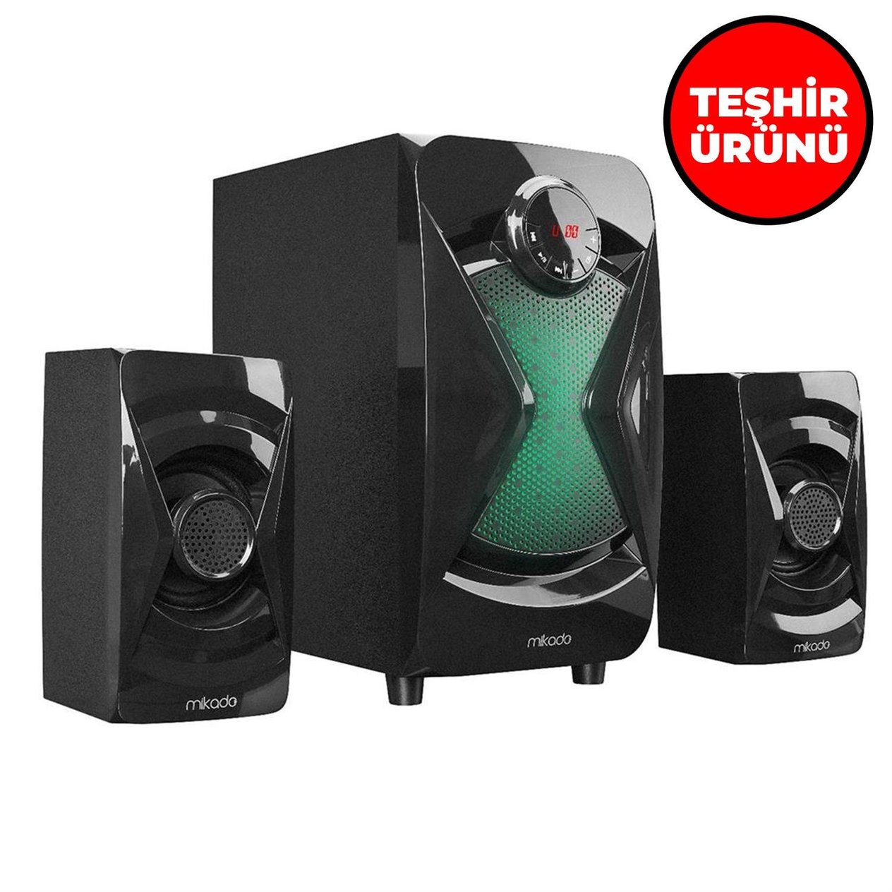 TEŞHİR Mikado MD-370BT 2+1 38W Siyah Işıklı Multımedıa Speaker - 36903