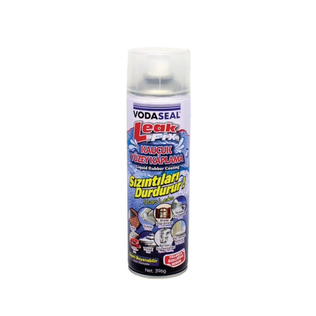 Vodaseal Leak Fix Sprey Kauçuk Kaplama Şeffaf 396Gr