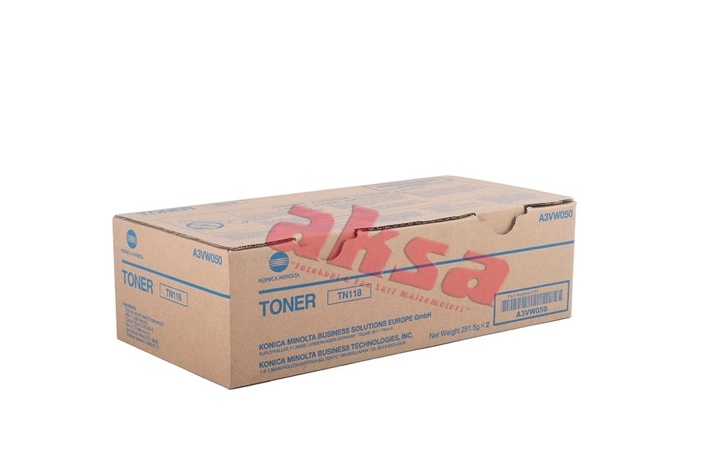 MINOLTA TN 118 Orijinal Toner Bizhub 215  A3VW050   BIZHUB 195/ 215