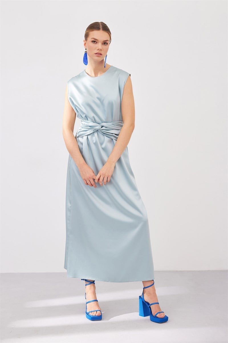 SATIN DRESS-MINT