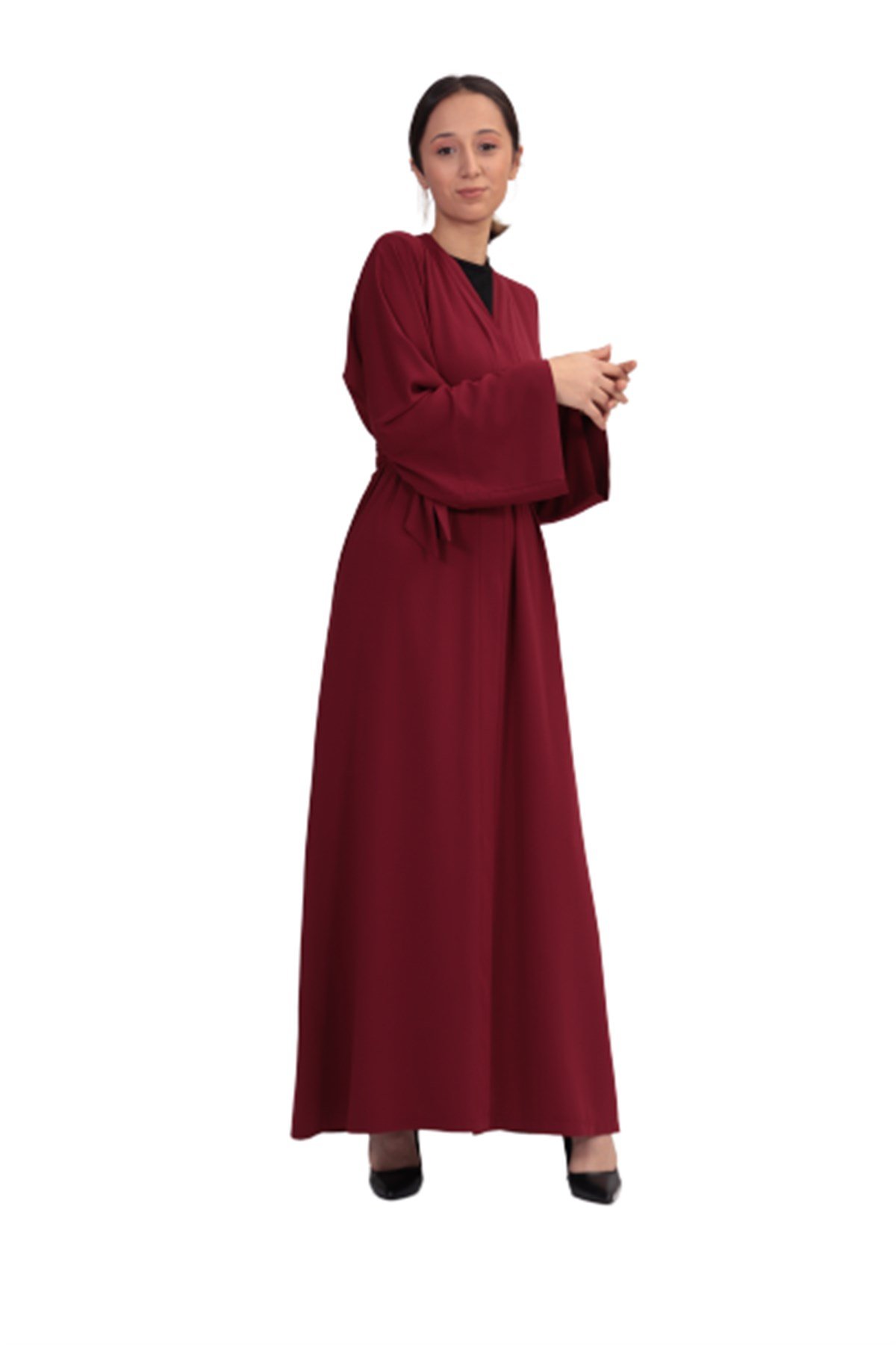 Düz Abaya - Bordo