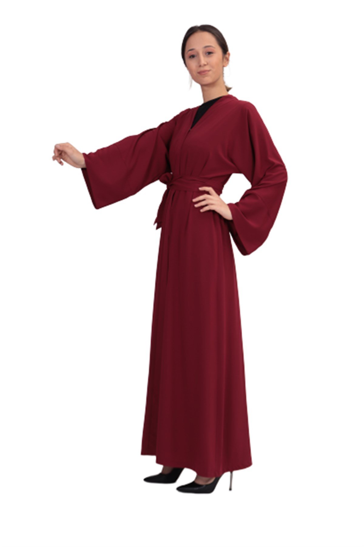 Düz Abaya - Bordo