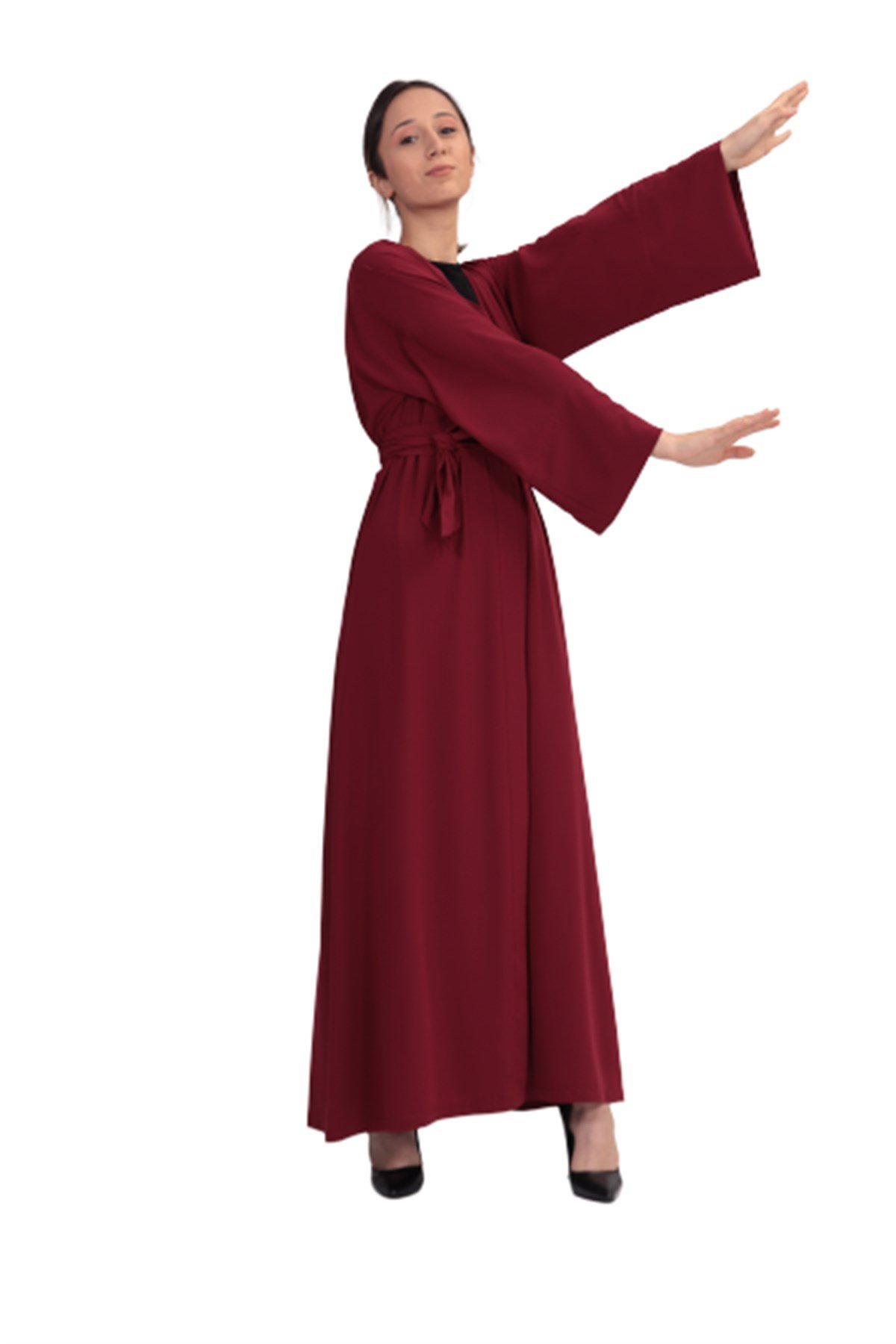 Düz Abaya - Bordo