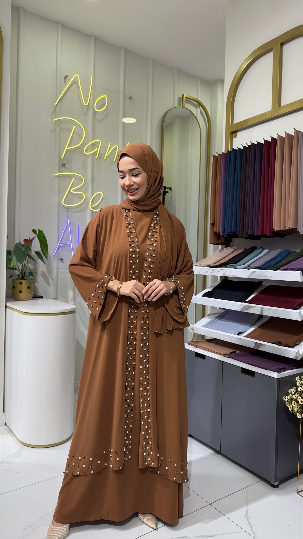 İncili Kimono - Taba 