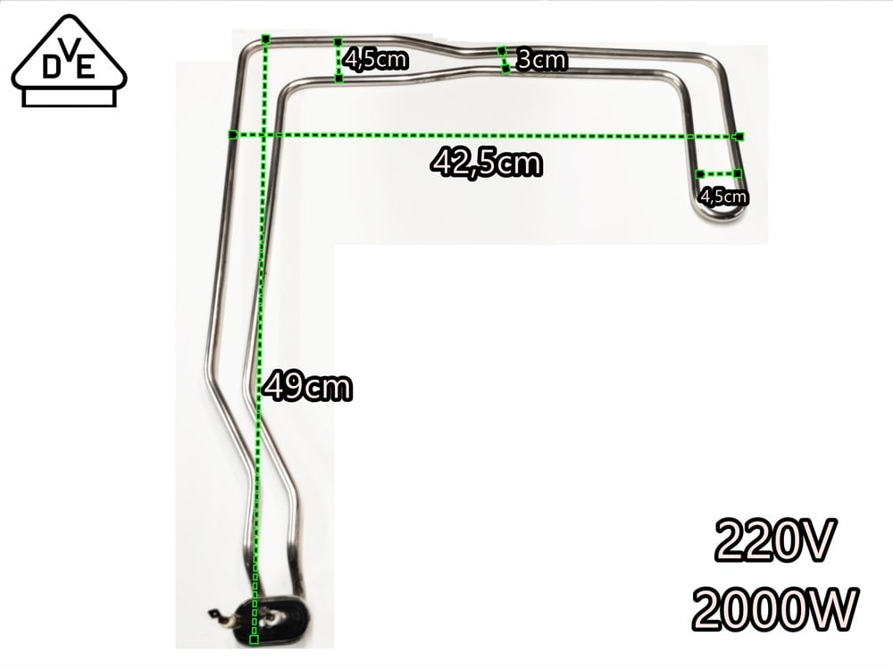 Bulaşık makinesi ısıtıcı rezistans 220V 2000W-B-20253