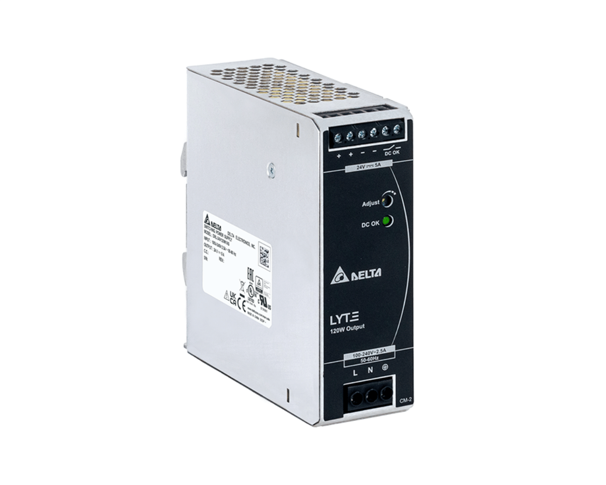 DELTA Lyte II Ray Tipi Güç Kaynağı, Giriş: 90-264VAC 1Faz, Çıkış: 24V 240W