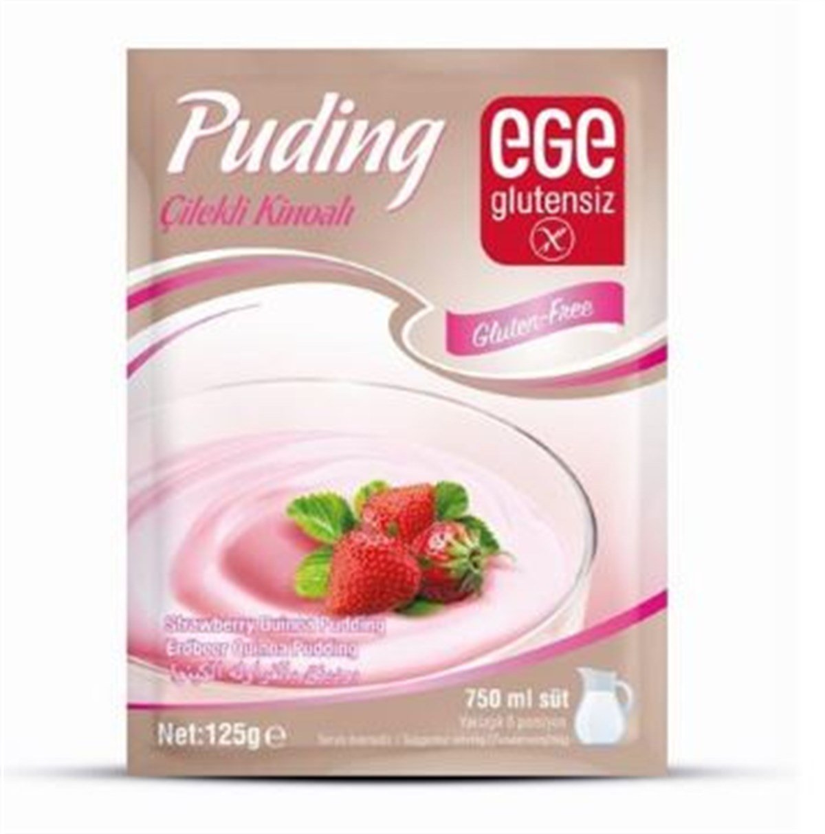 Ege Glutensiz Çilekli Kinoalı Puding 125 gr