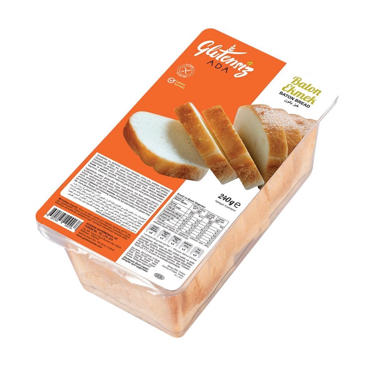 Glutensiz Ada Baton Ekmek 240 gr