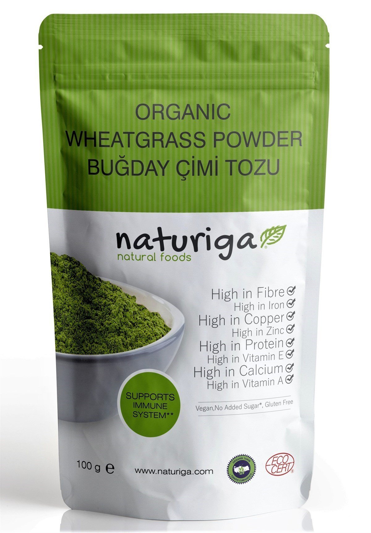 Naturiga Organik Buğday Çimi Tozu 100 gr